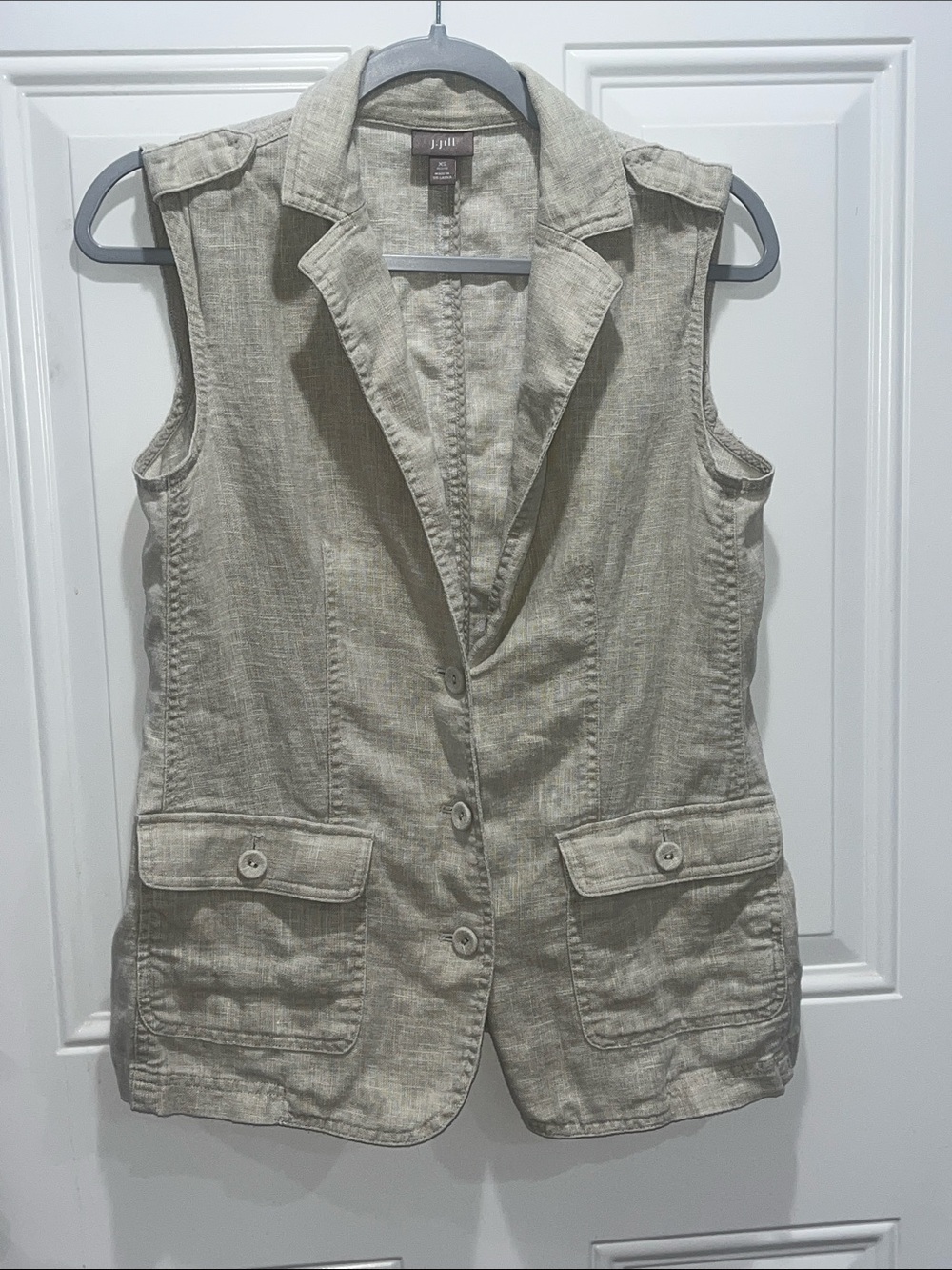J. Jill Linen-Blend Sleeveless Vest